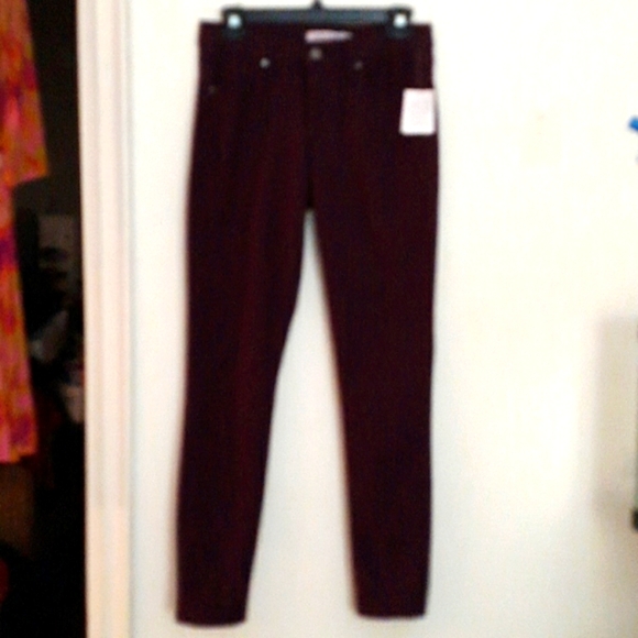 EGGPLANT SLIM TWILL JEANS - Picture 2 of 7
